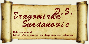 Dragomirka Surdanović vizit kartica